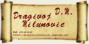 Dragivoj Milunović vizit kartica